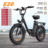 Bicicleta eléctrica E20 de 1000 W | Batería extraíble de 48 V y 13 Ah, 32 km/h, neumáticos anchos de 50 x 7,6 cm, 7 velocidades y freno de disco doble