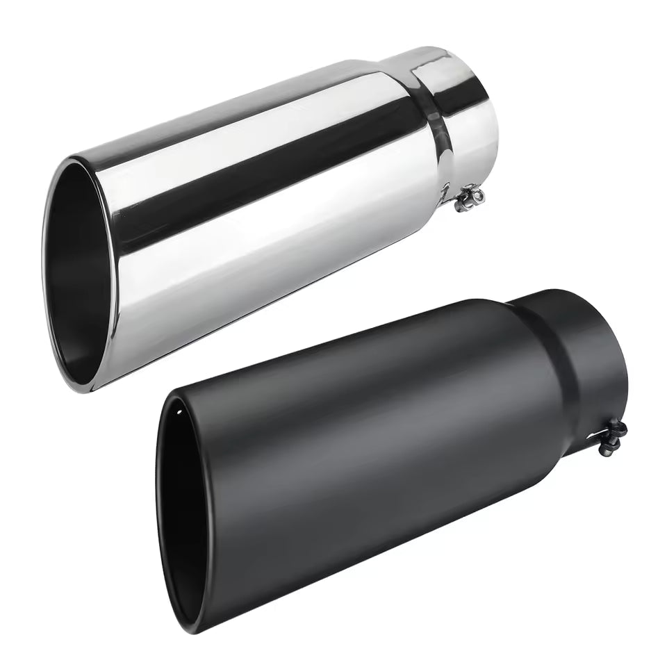 Universal 5 Inch Inlet 6 Inch Outlet Car Straight Exhaust Tail Throat Tailpipe Exhaust Tip 15inch Length Tailpipe Anti-Corrosive