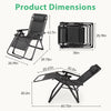 JHK Zero Gravity - Juego de 2 sillones reclinables portátiles para acampar, patio, jardín al aire libre, con bandejas portavasos y almohada ajustable