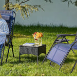 JHK Zero Gravity - Juego de 2 sillones reclinables portátiles para acampar, patio, jardín al aire libre, con bandejas portavasos y almohada ajustable